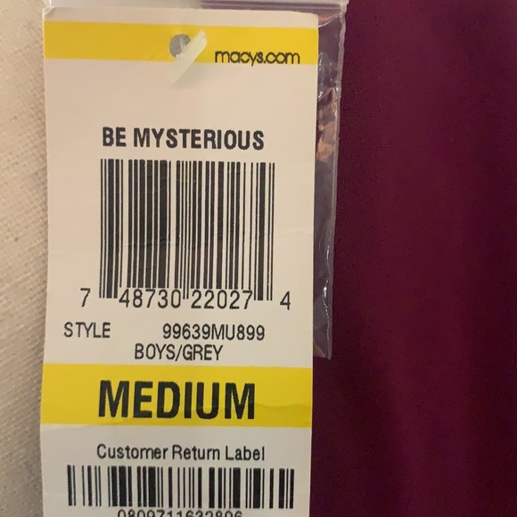 INC International Concept BE MYSTERIOUS boysenberry/gray sleeveless tunic halter - Picture 13 of 16